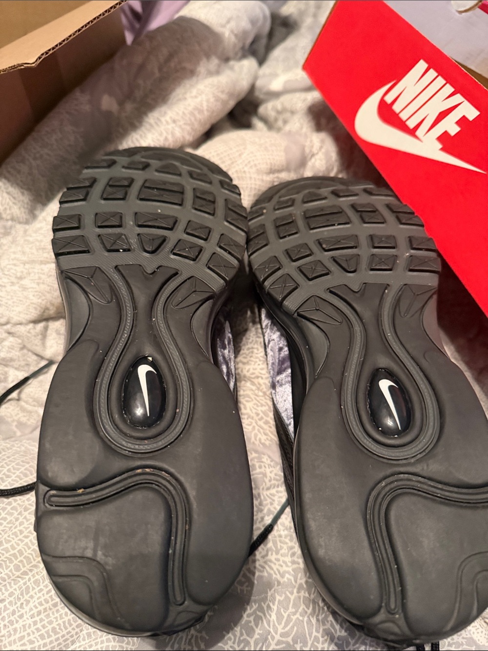 Nike Black Air Max 97 Sneakers with White Swoosh - Picture 6 of 6